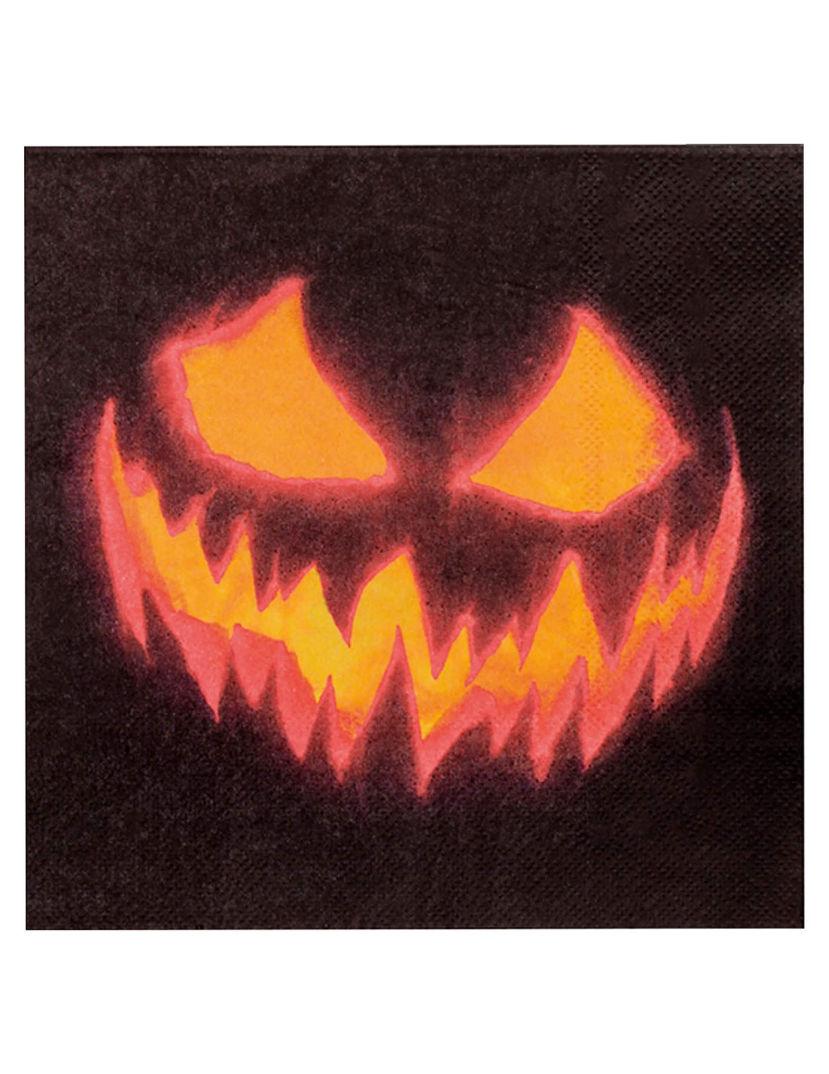 servilletas de papel de calabazas terroríficas para halloween negras y naranjas