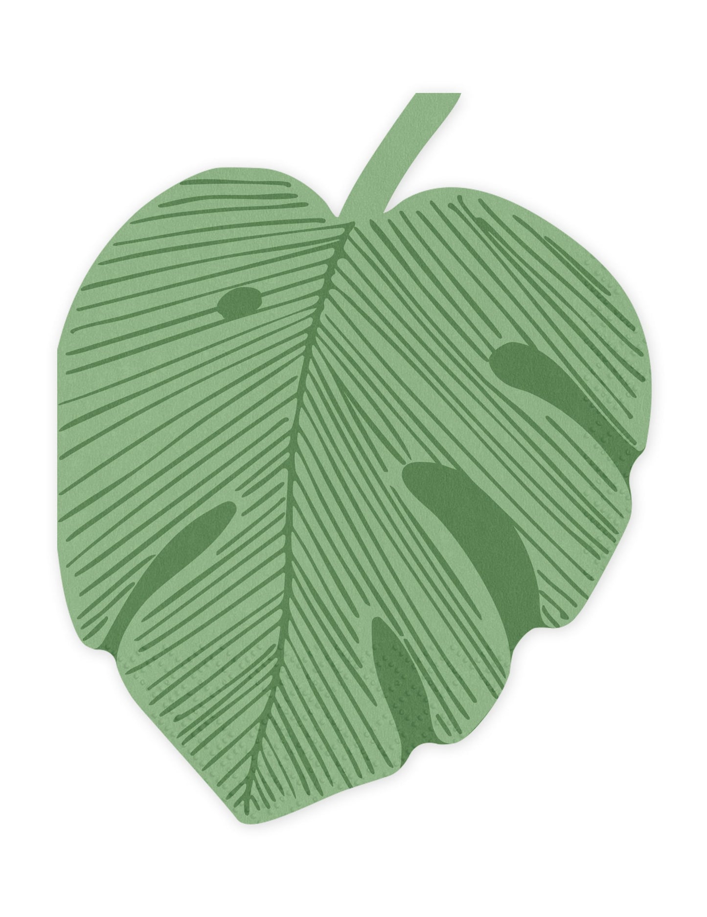12 servilletas de papel con hoja de monstera verdes 29,1 x 36 cm