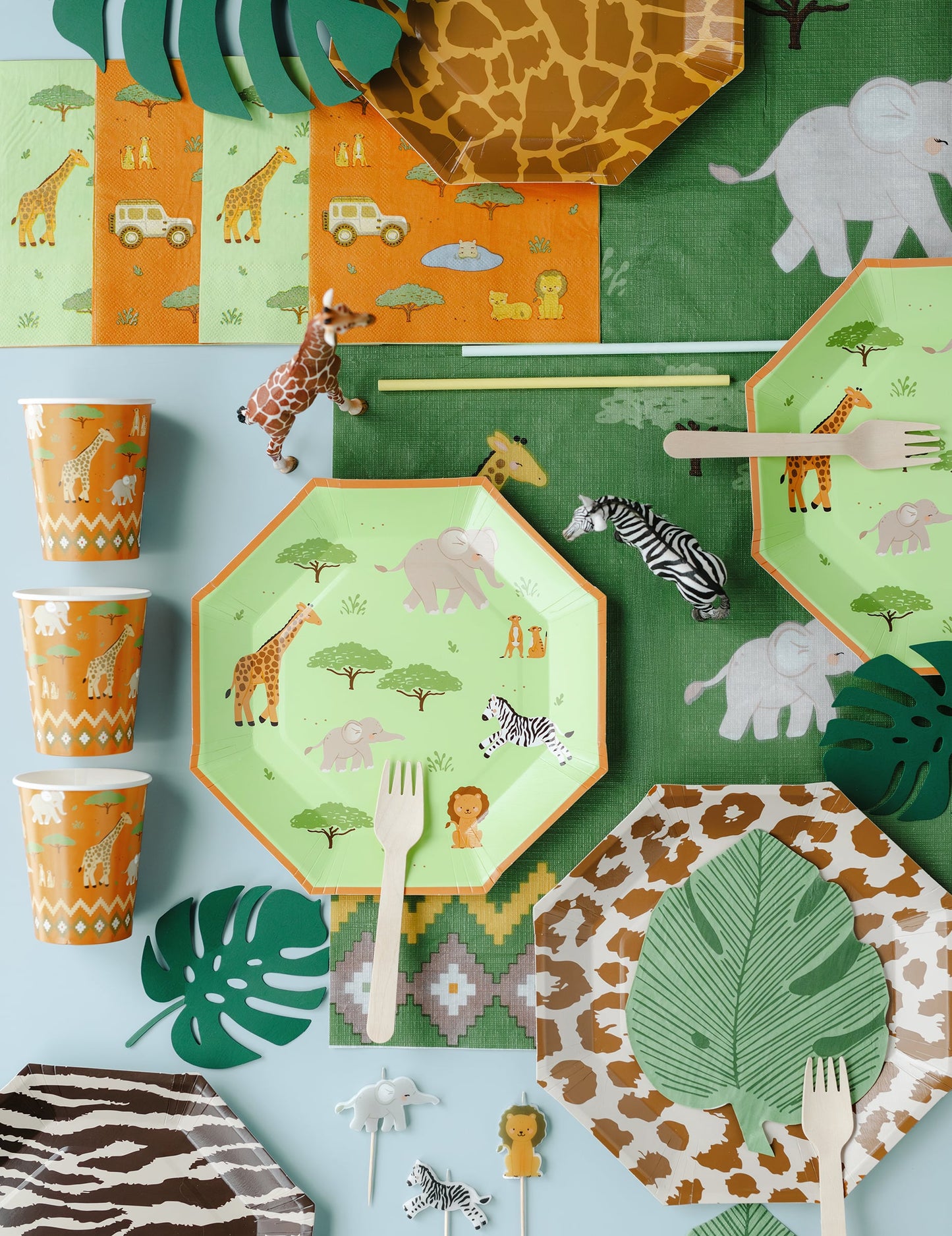 12 servilletas de papel con hoja de monstera verdes 29,1 x 36 cm