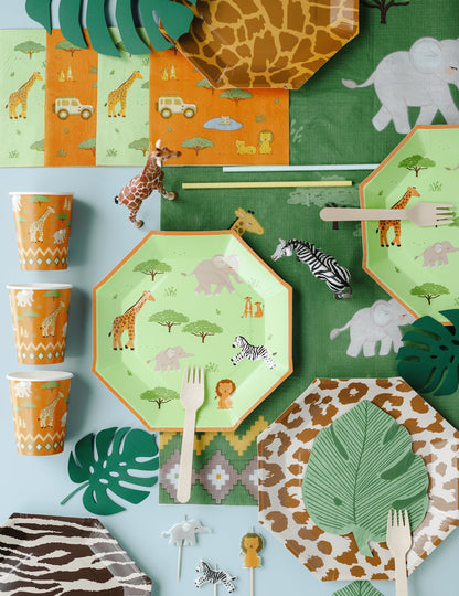 12 servilletas de papel con hoja de monstera verdes 29,1 x 36 cm