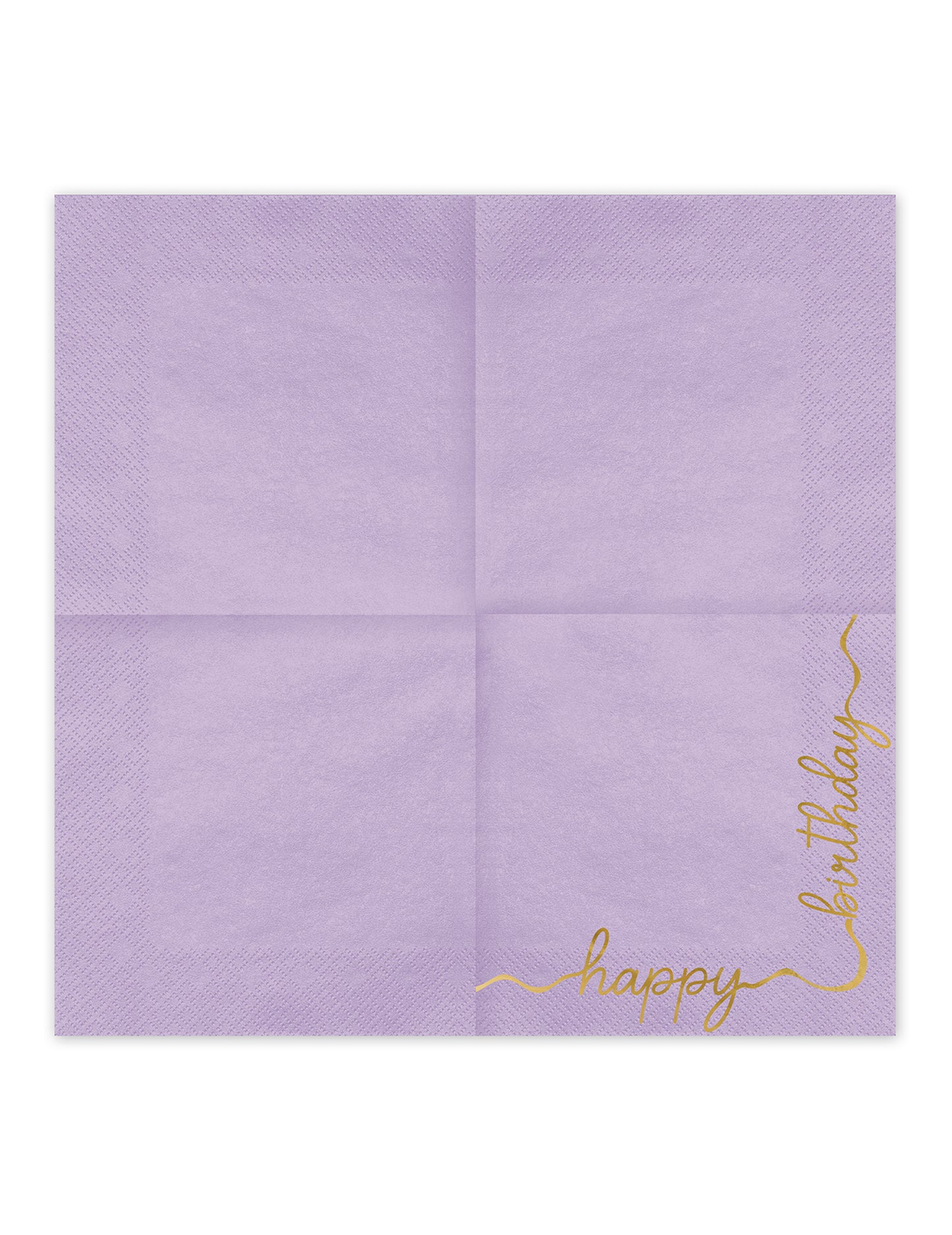 12 Servilletas de papel Happy Birthday pastel y oro 33 × 33 cm