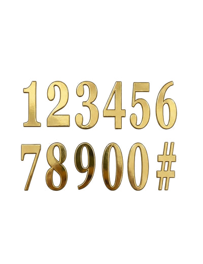Chiffres adhésifs pour anniversaire or