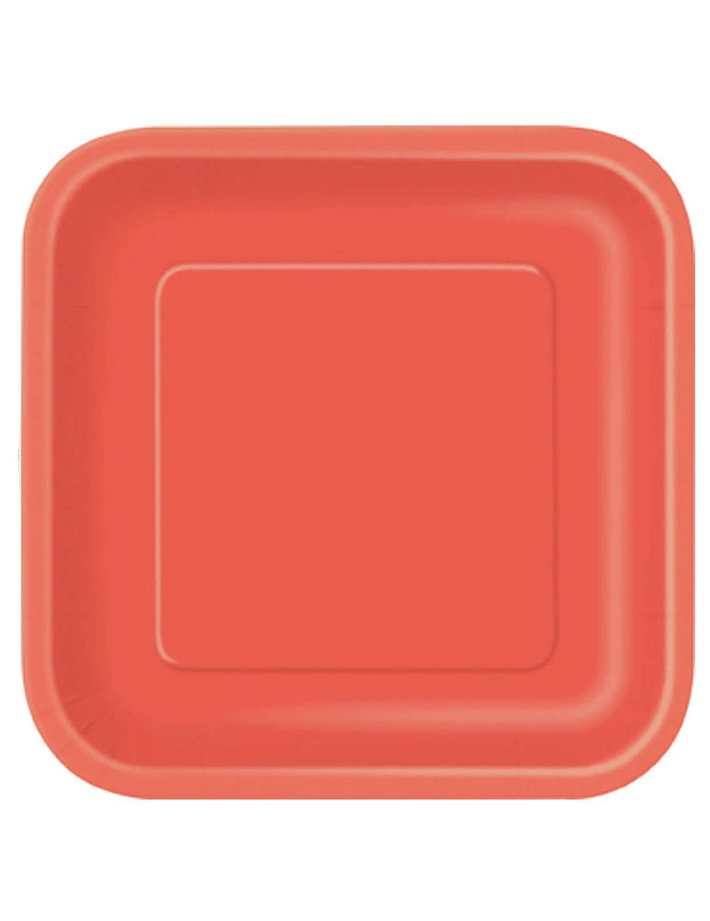 Grandes platos de cartón rojos para fiesta de forma cuadrada