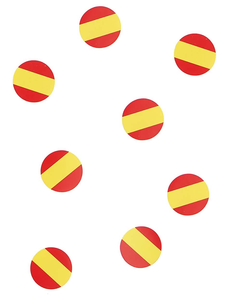confetis de mesa bandera españa rojos y amarillos