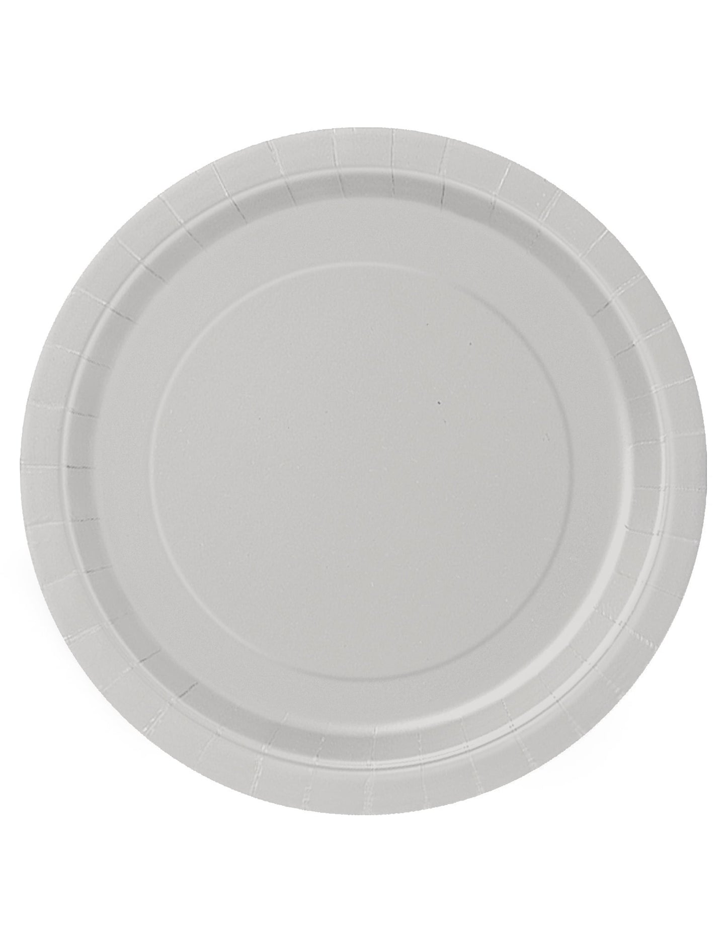 Assiettes en carton rondes festives argent