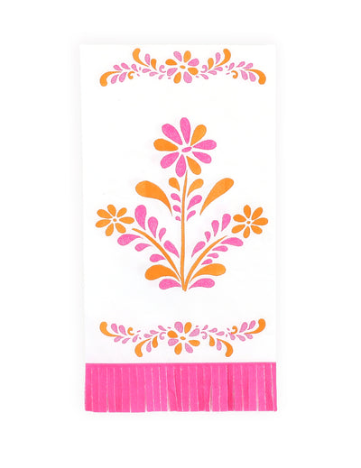16 servilletas de papel con flecos Pink Limonade 20 x 40 cm