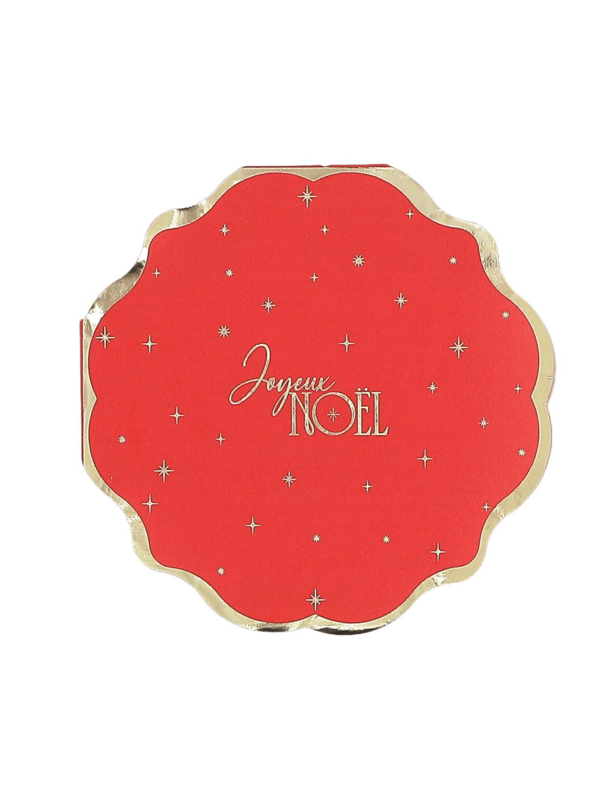 16 servilletas Feliz Navidad atemporal rojo y dorado 32 x 32 cm