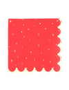 16 servilletas Navidad atemporal rojo y dorado 33 x 33 cm