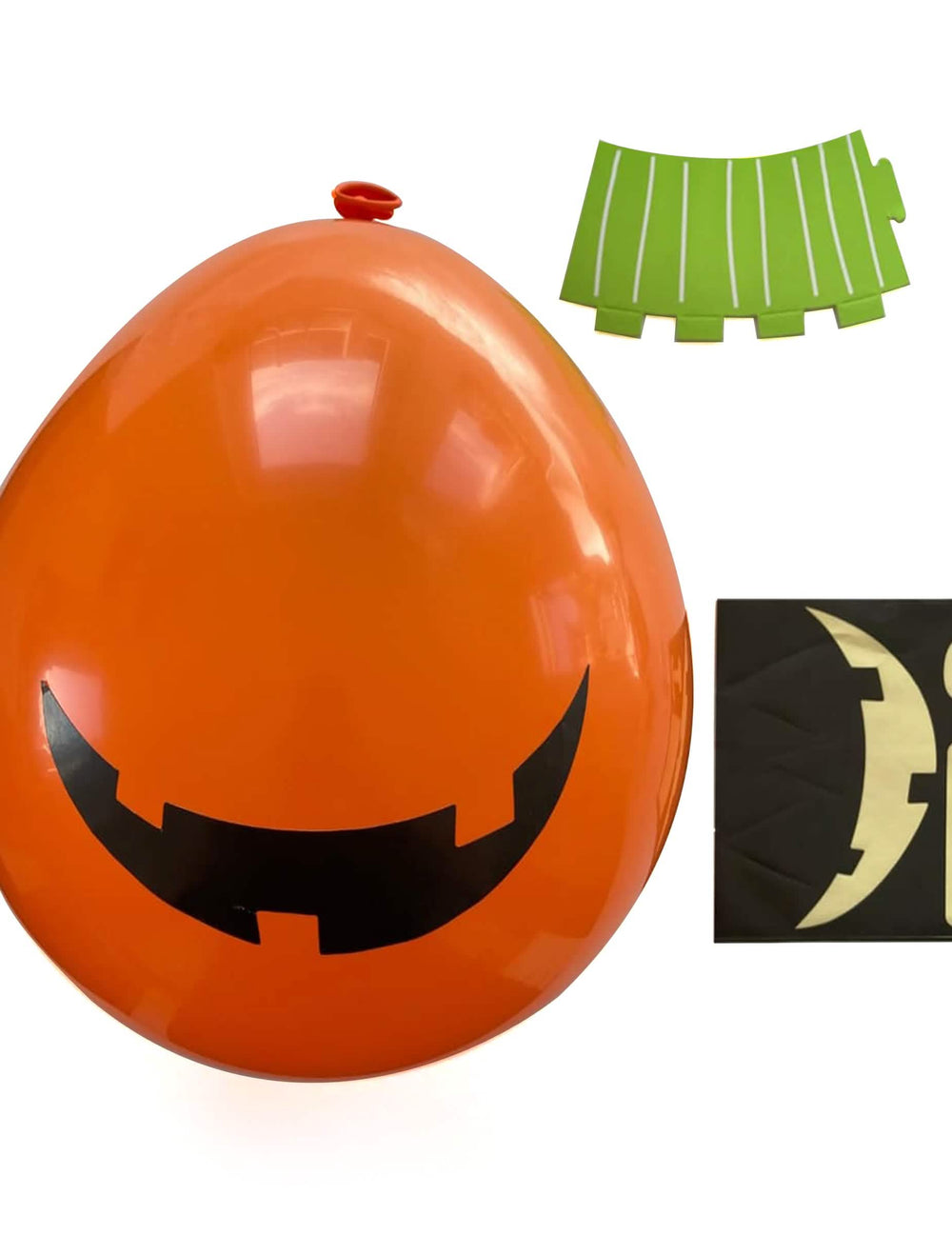 Detalle del globo calabazas y de los accesorios de los globos de látex DIY halloween Friends