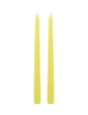 2 velas cónicas amarillas de 25 cm