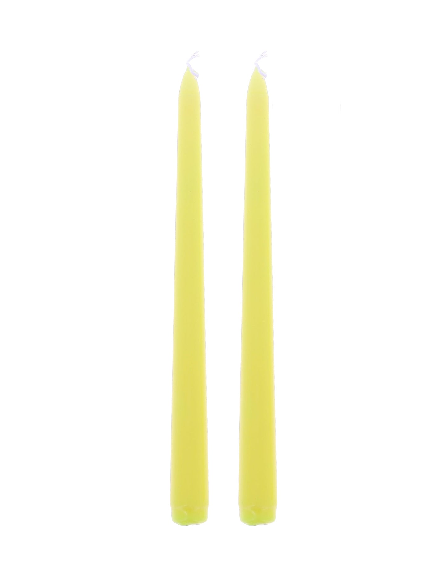 2 velas cónicas amarillas de 25 cm