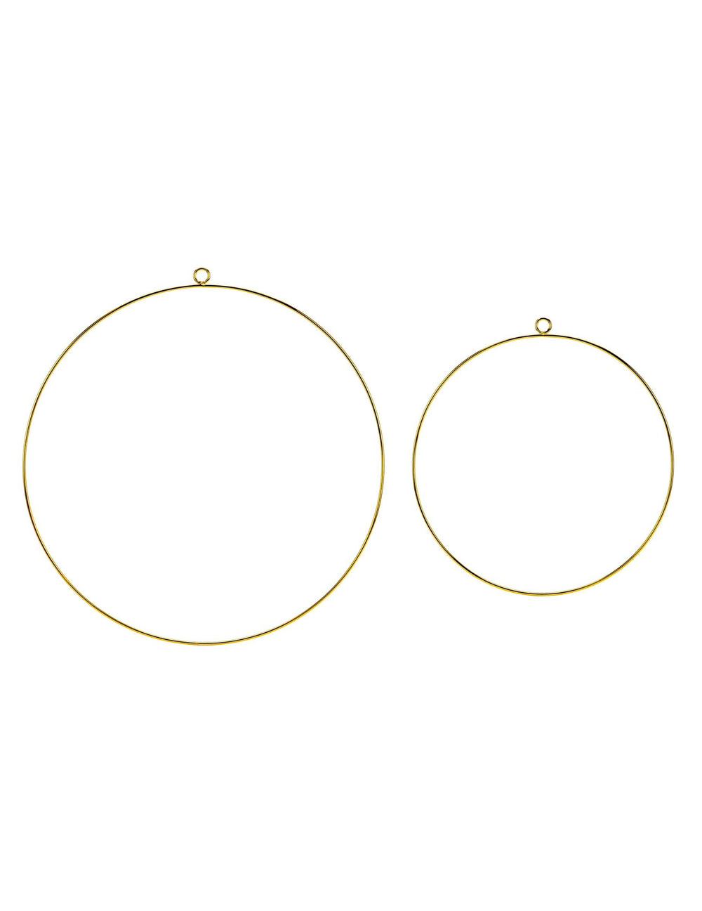 Aros de metal para coronas decorativos dorados