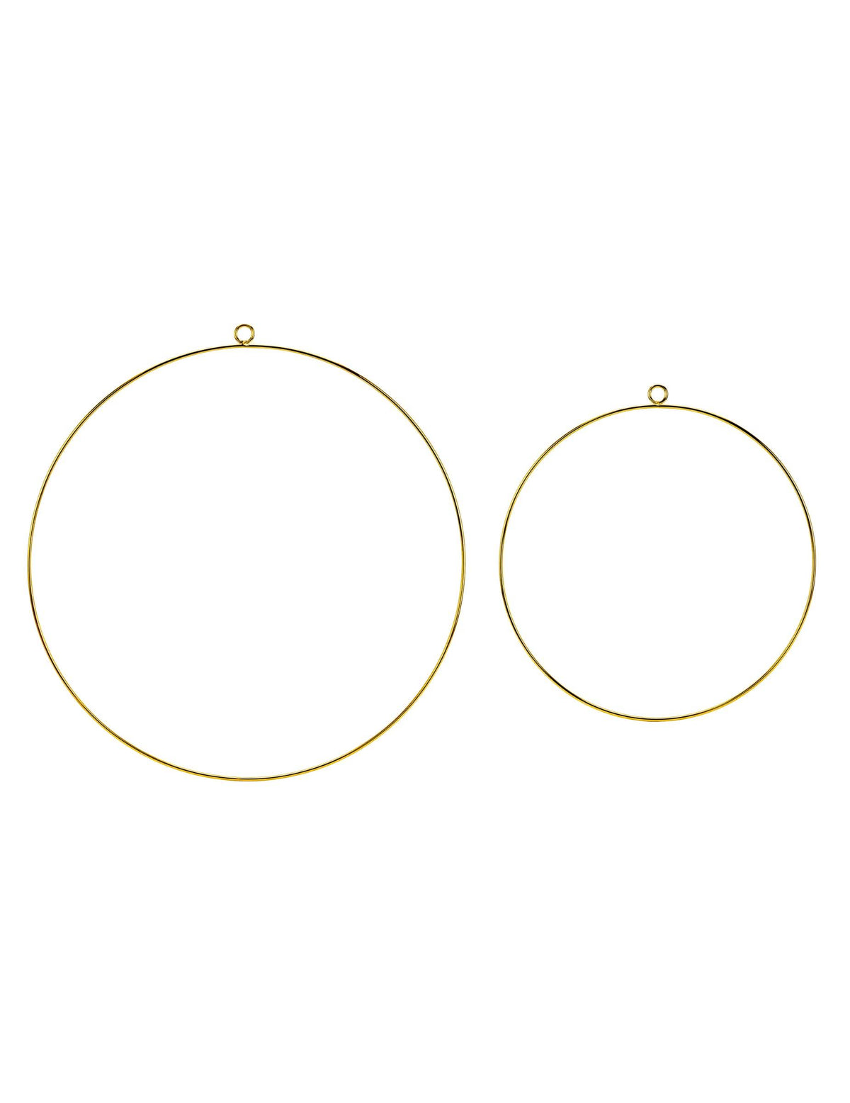 Aros de metal para coronas decorativos dorados