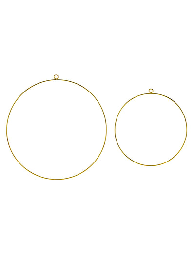 Cercles en métal pour couronnes pour décoration dorés