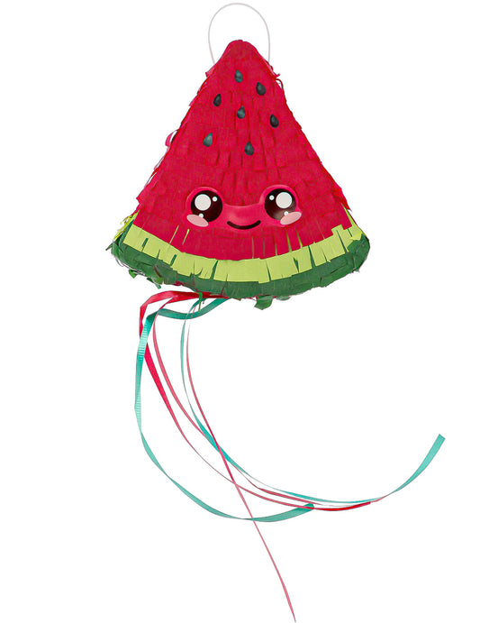 2 Mini piñatas Kawaï Party sandía y aguacate 15 cm