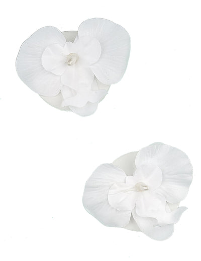 Orchidées flottantes blanches avec perle centrale