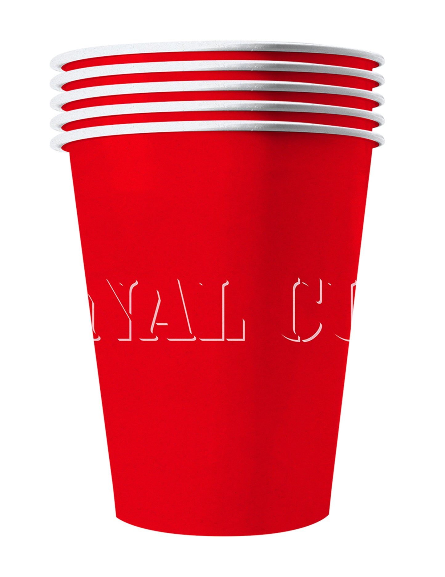 20 Vasos americanos cartón reciclable rojos 25 cl
