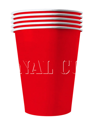 20 Vasos americanos cartón reciclable rojos 25 cl