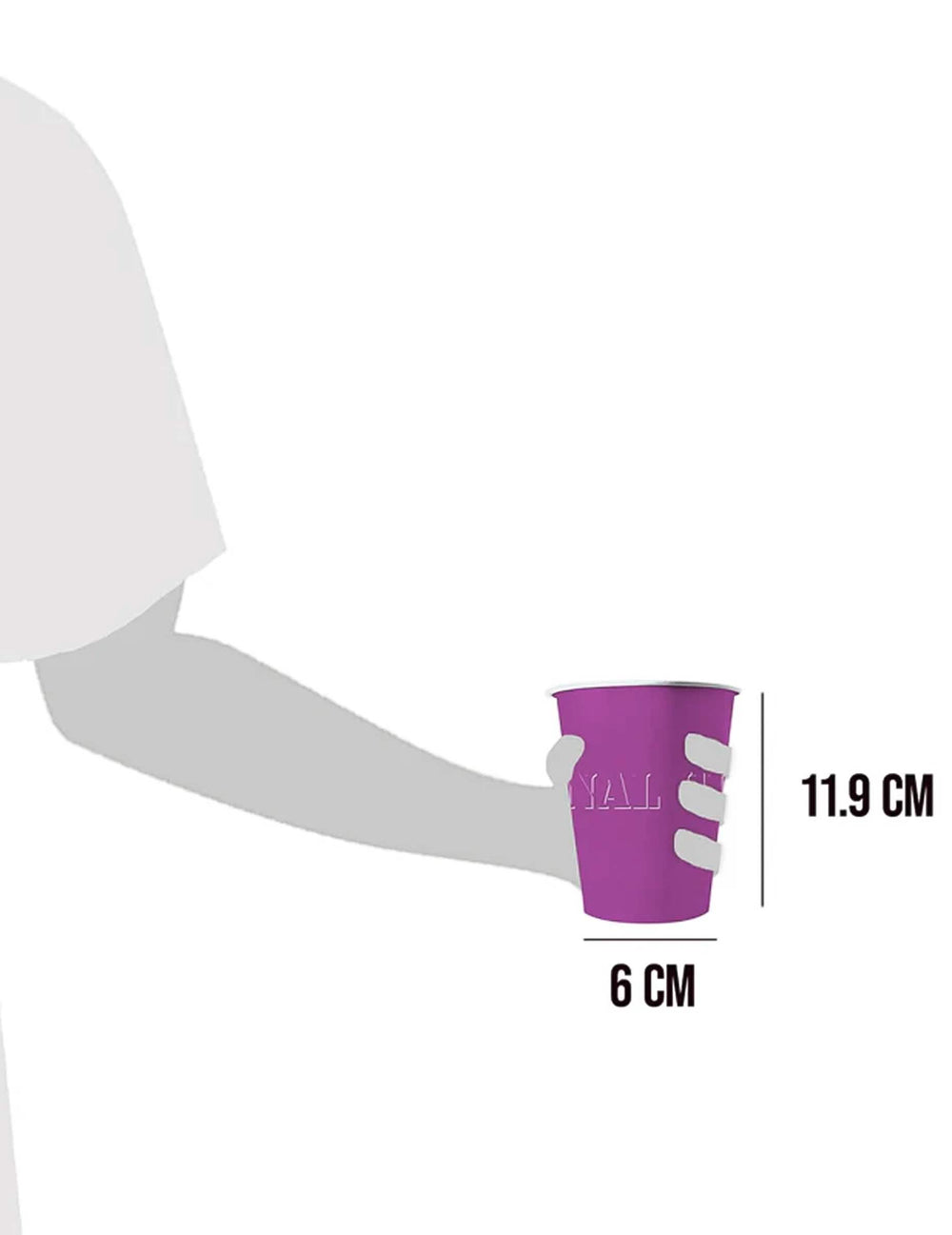 Dimensiones de los vasos americanos de cartón reciclable morados