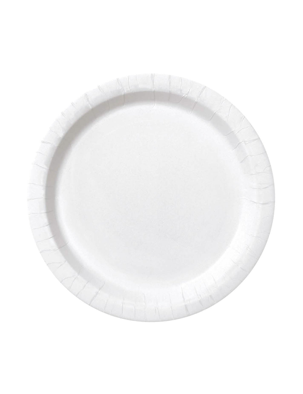 Assiettes rondes en carton pour dessert blanches