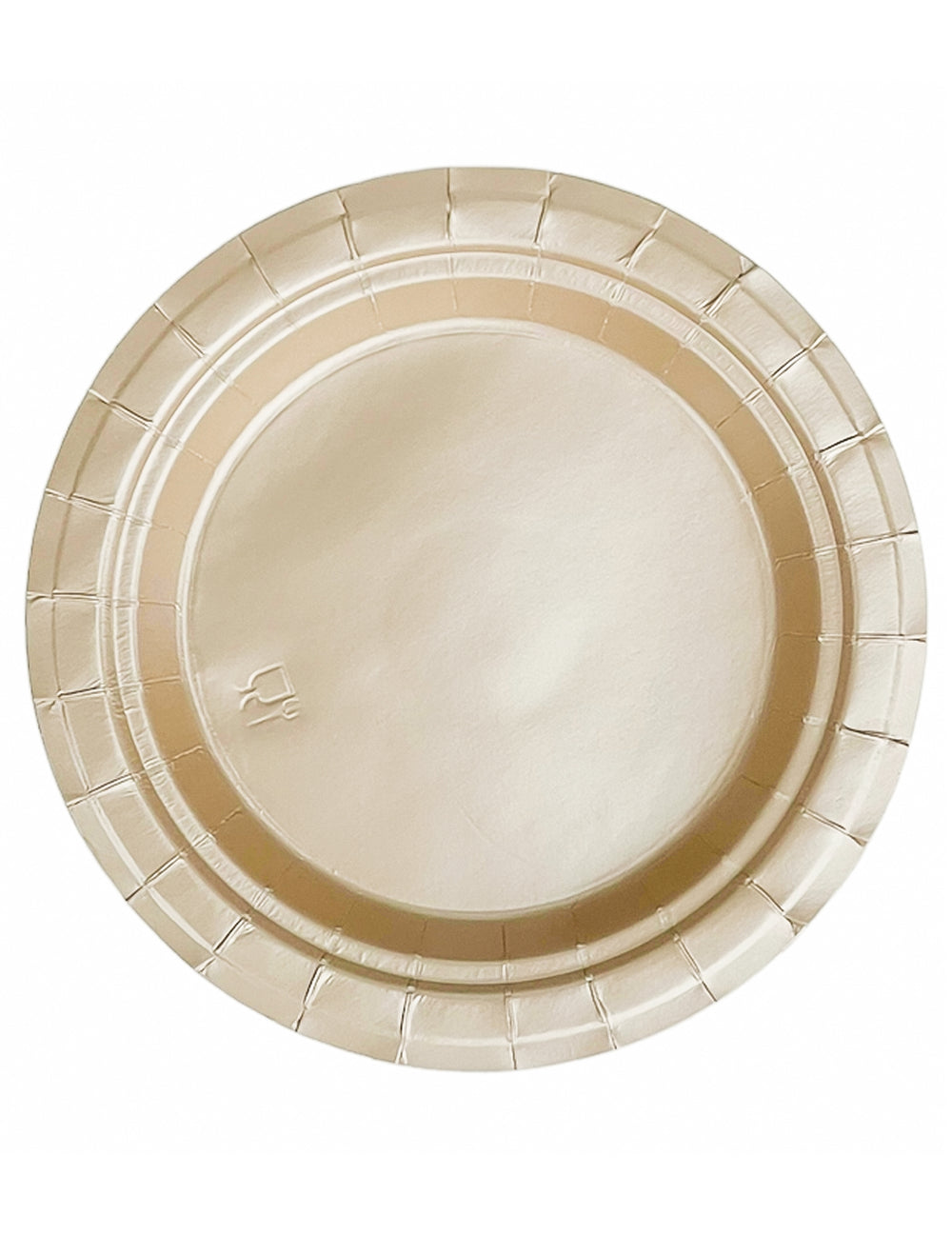 Petites assiettes en carton pour fête doré mat
