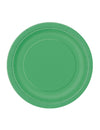 Assiettes en carton pour fête vert émeraude