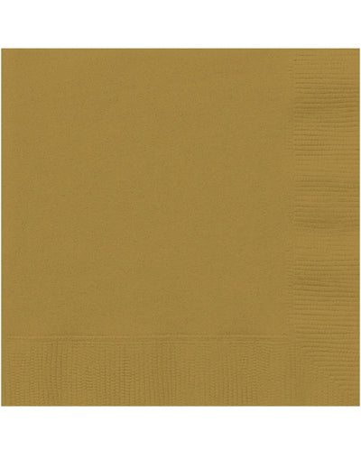 Serviettes en papier de fête pour décoration de table dorées