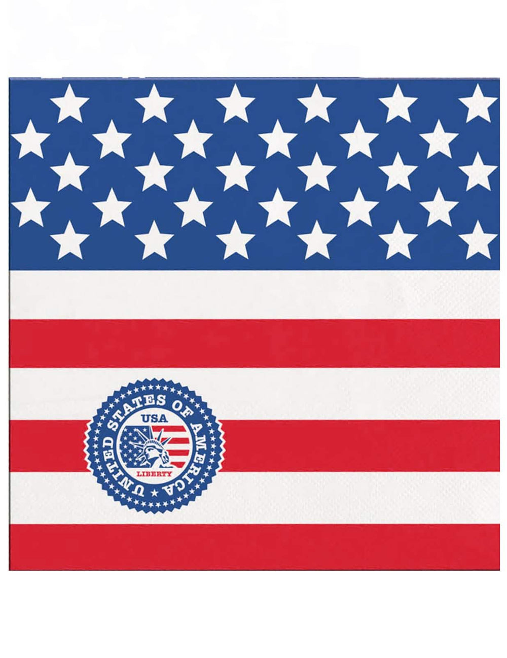 Pequeñas servilletas de papel usa para fiesta azul blanco rojo motivo bandera americana