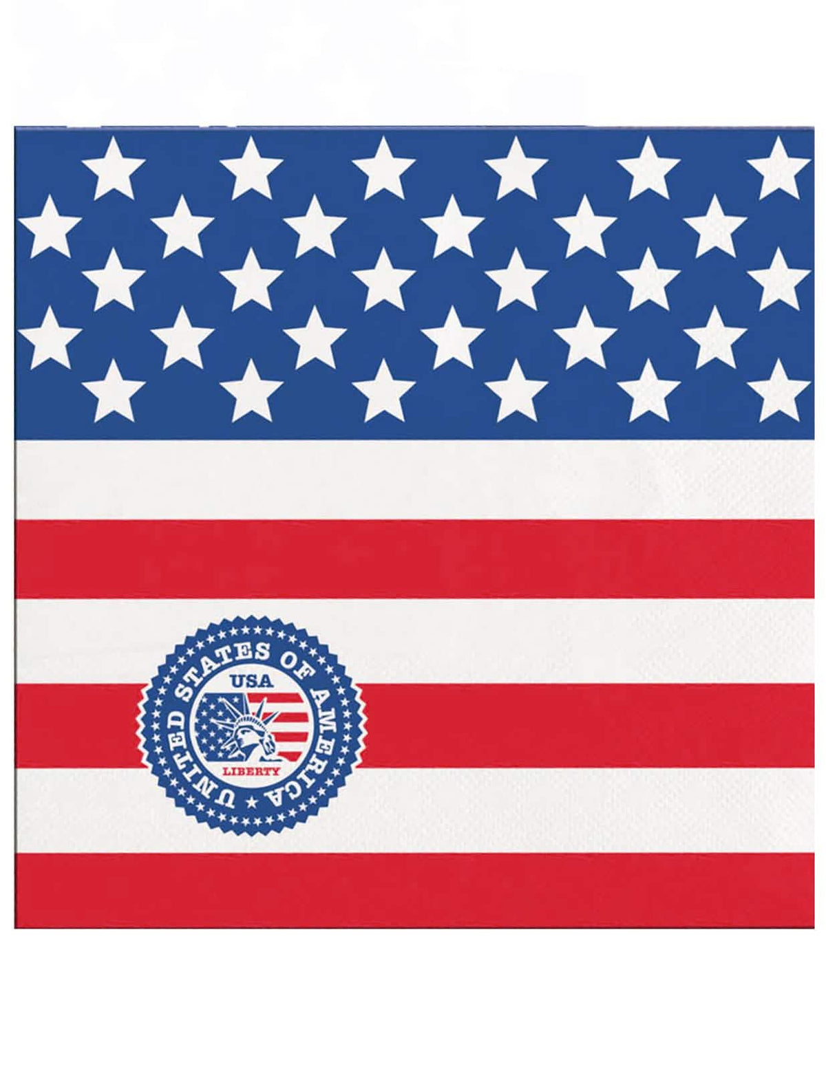 Pequeñas servilletas de papel usa para fiesta azul blanco rojo motivo bandera americana