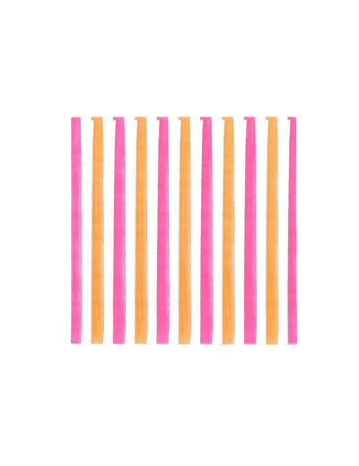 20 pequeñas servilletas de papel para cóctel Pink Limonade 24 x 24 cm