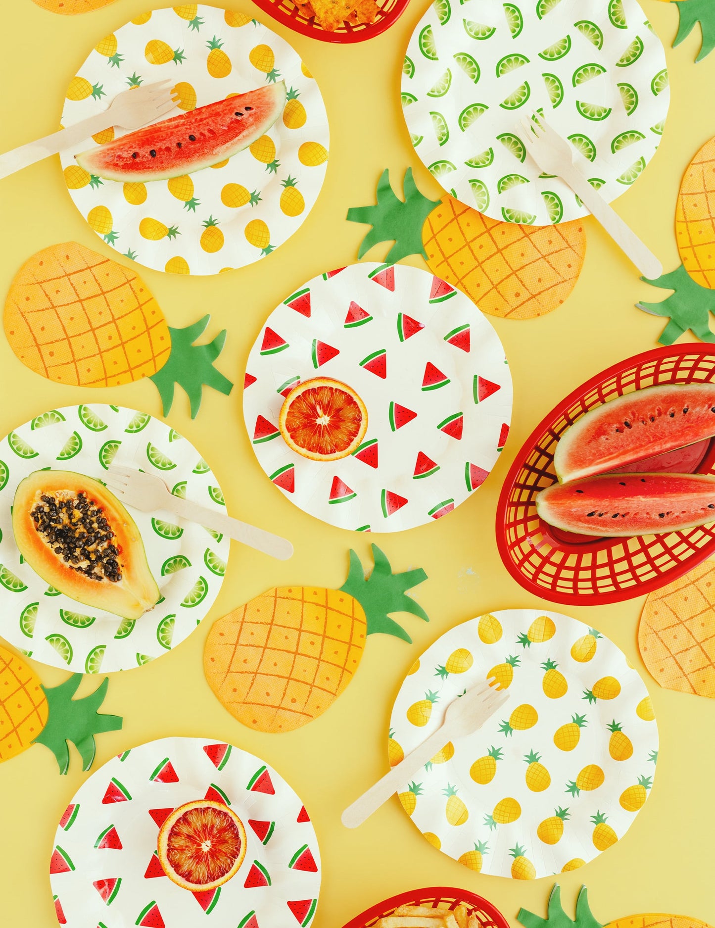20 servilletas de papel de piña 18,5 x 10,2 cm