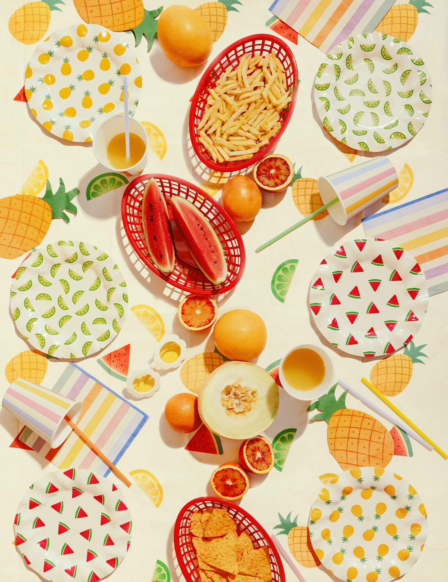 20 servilletas de papel de piña 18,5 x 10,2 cm