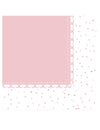 Serviettes en papier cœurs pour fête roses avec pois et bordure de petits cœurs
