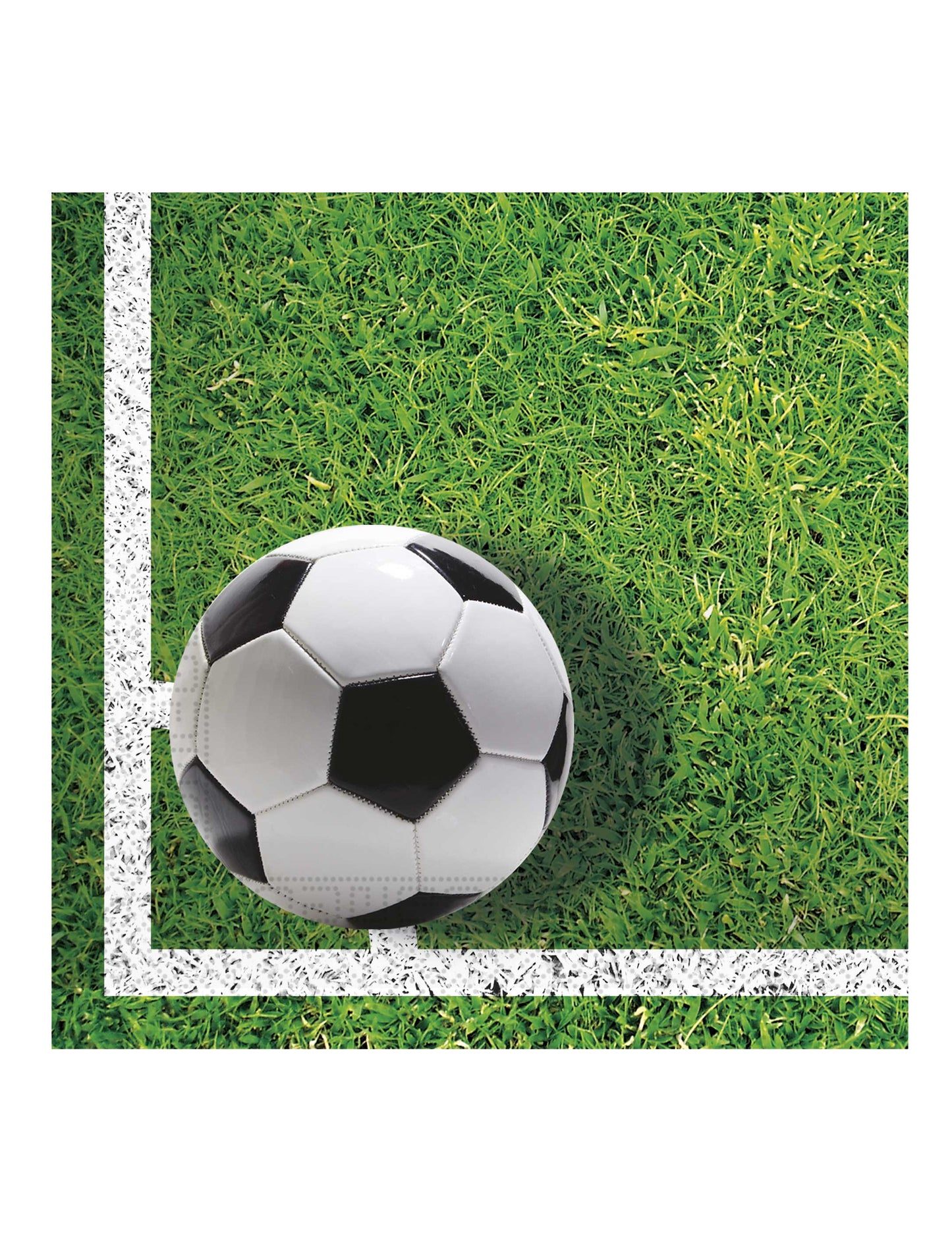 Serviettes en papier football pour fête motif terrain de foot vert