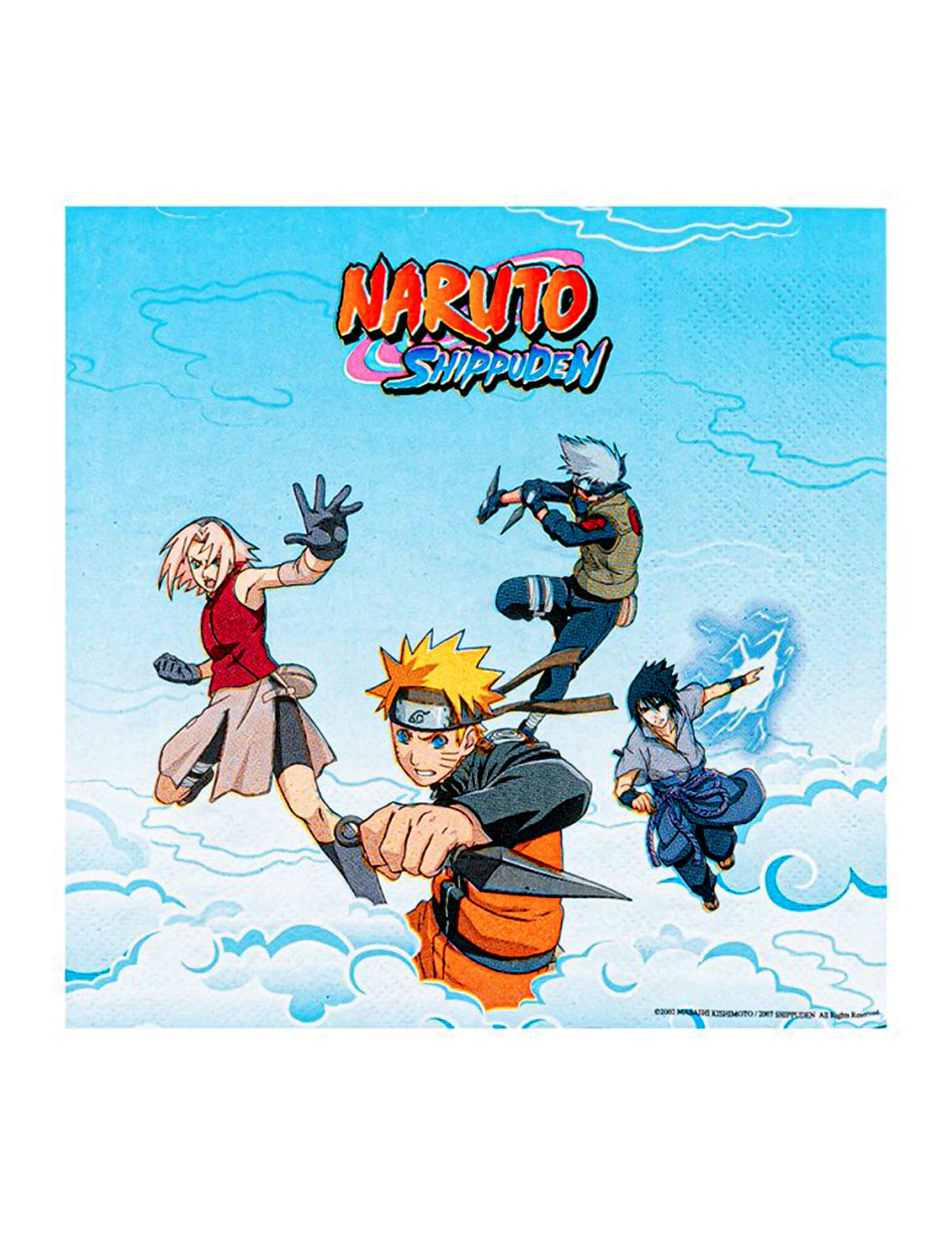 20 servilletas de papel Naruto Shippuden™ 33 x 33 cm