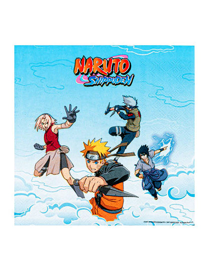 20 servilletas de papel Naruto Shippuden™ 33 x 33 cm