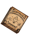Serviettes en papier Ouija pour fête marron et noir effet parchemin