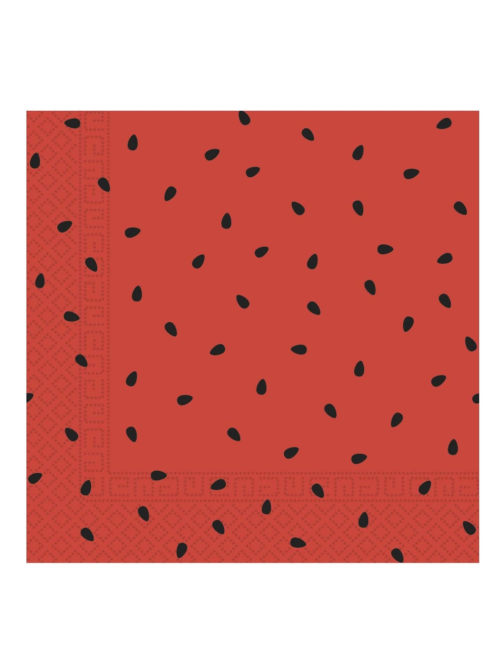 Serviettes en papier pastèque pour fête rouges à pépins