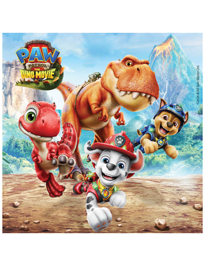 20 Servilletas de papel Patrulla Canina™ Dino Movie 33 x 33 cm