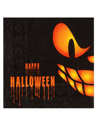 20 servilletas Ghost negras 33 x 33 cm