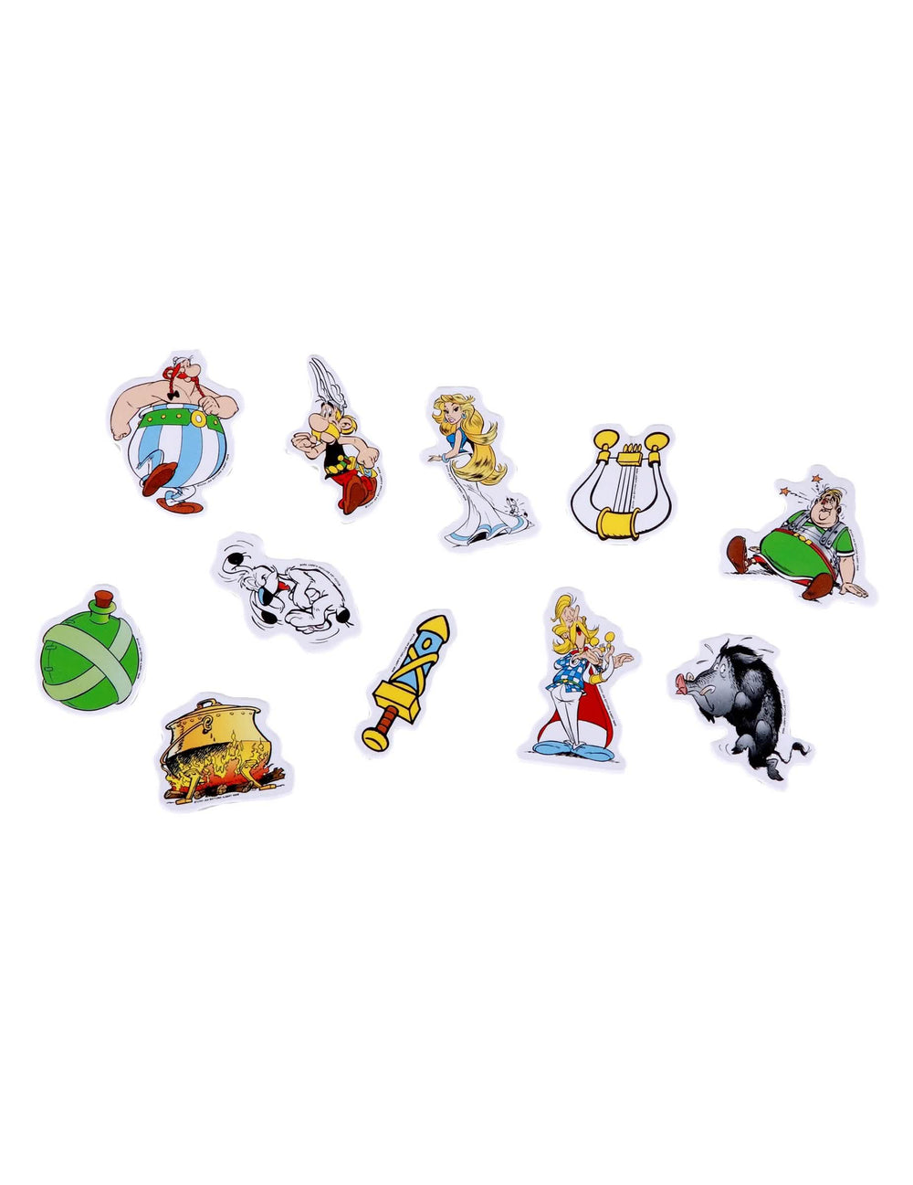 Confettis de table Astérix multicolores illustrant les personnages de la bande dessinée