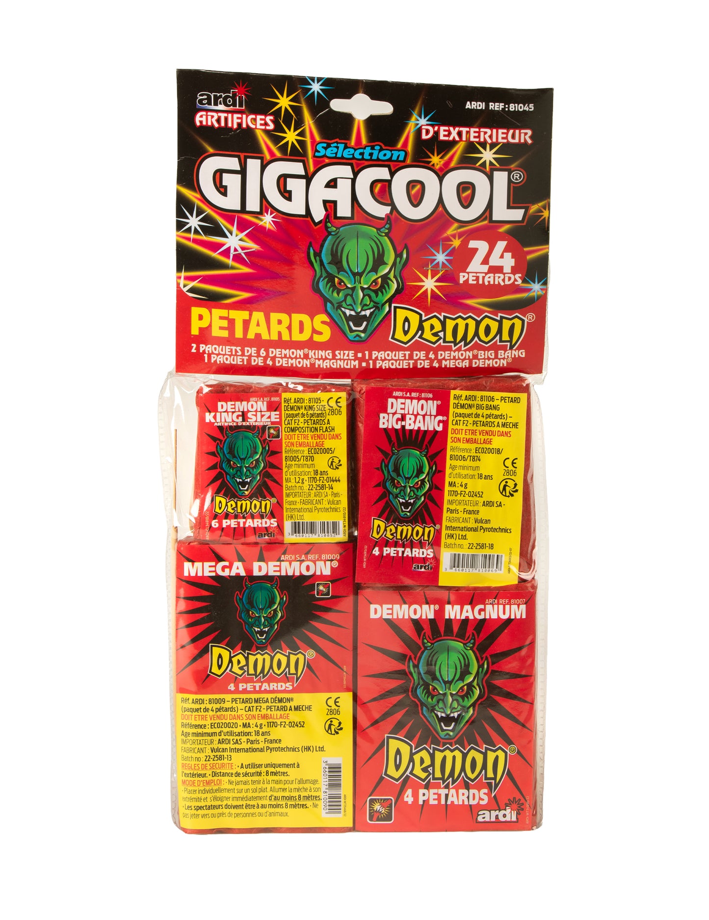 24 grandes petardos Demon Giga Cool
