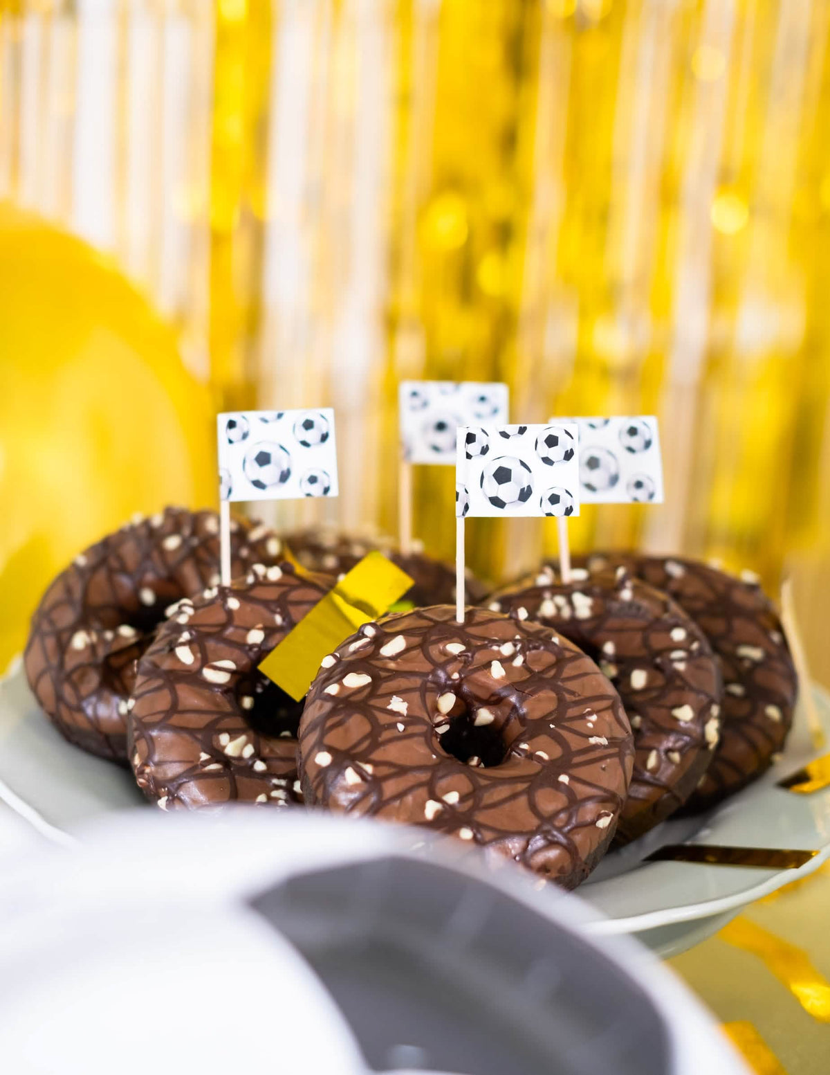 Mise en situation sur des donuts des Pics Foot party