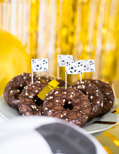 Mise en situation sur des donuts des Pics Foot party