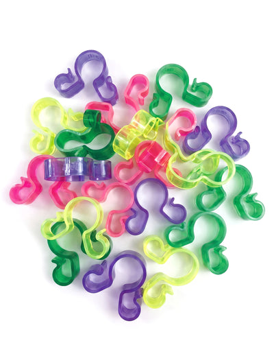 25 Clips dobles multicolores para botellas para bengalas de pastel