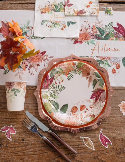 25 decoraciones para esparcir Otoño Floral 5 x 4,5 cm y 5 x 5,2 cm