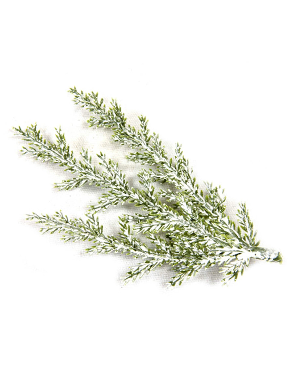 Branches de cyprès artificielles enneigées pour décoration vert et blanc