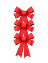 Lot de 3 nœuds pour décoration rouges et brillants