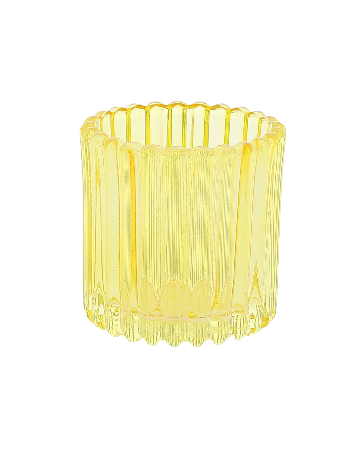 3 Portavelas de cristal rosa, naranja y amarillo 7,5 cm