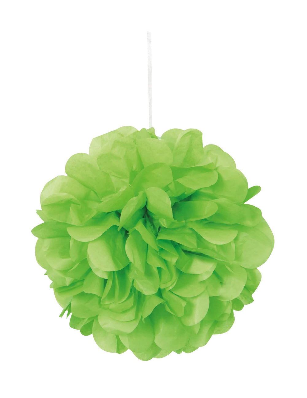 Pompon à suspendre en papier pour décoration vert citron